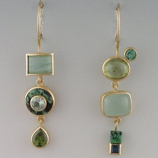 Orecchini Donna Pietra Verde – Stile Vintage Elegante e Raffinato.