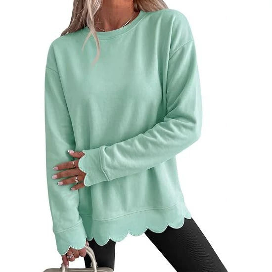 Sweat-shirt femme à col rond - Décontracté et doux