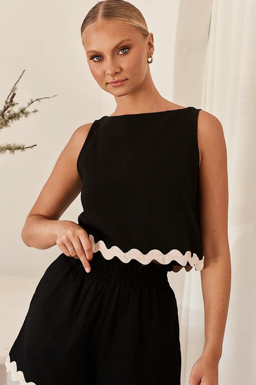 Set donna con short smanicato tinta unita - Leggero e casual