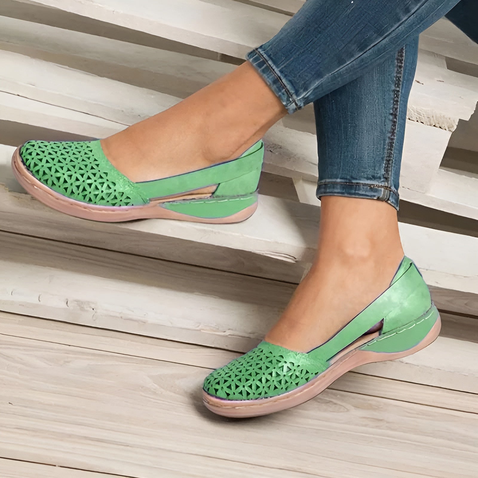 Scarpe ortopediche basse da donna – Traspiranti, con soletta in memory foam, comode per camminare
