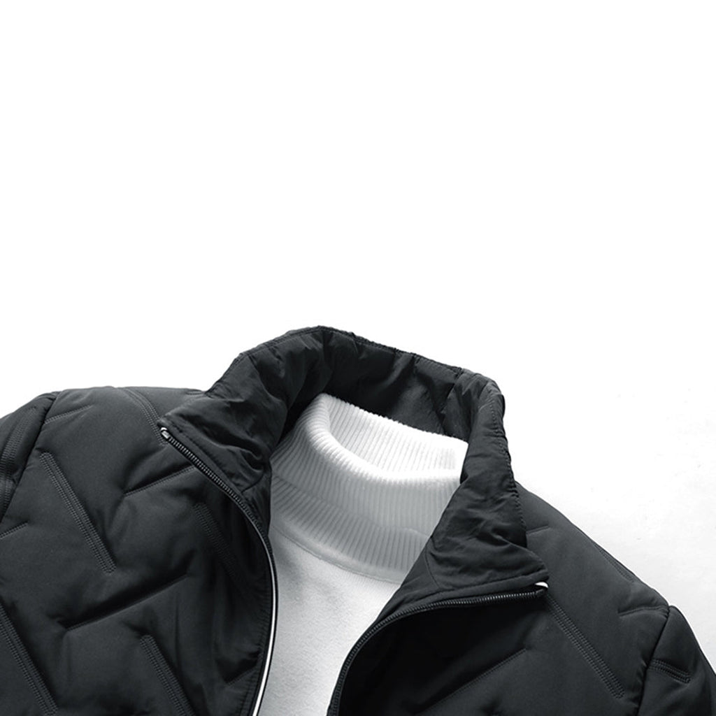 Giacca trapuntata da uomo – Cappotto invernale con collo alto