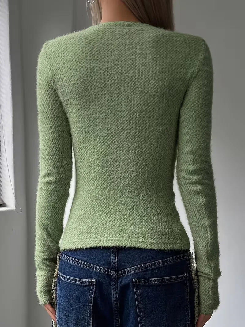 Women's long-sleeve top - Simple and versatile
