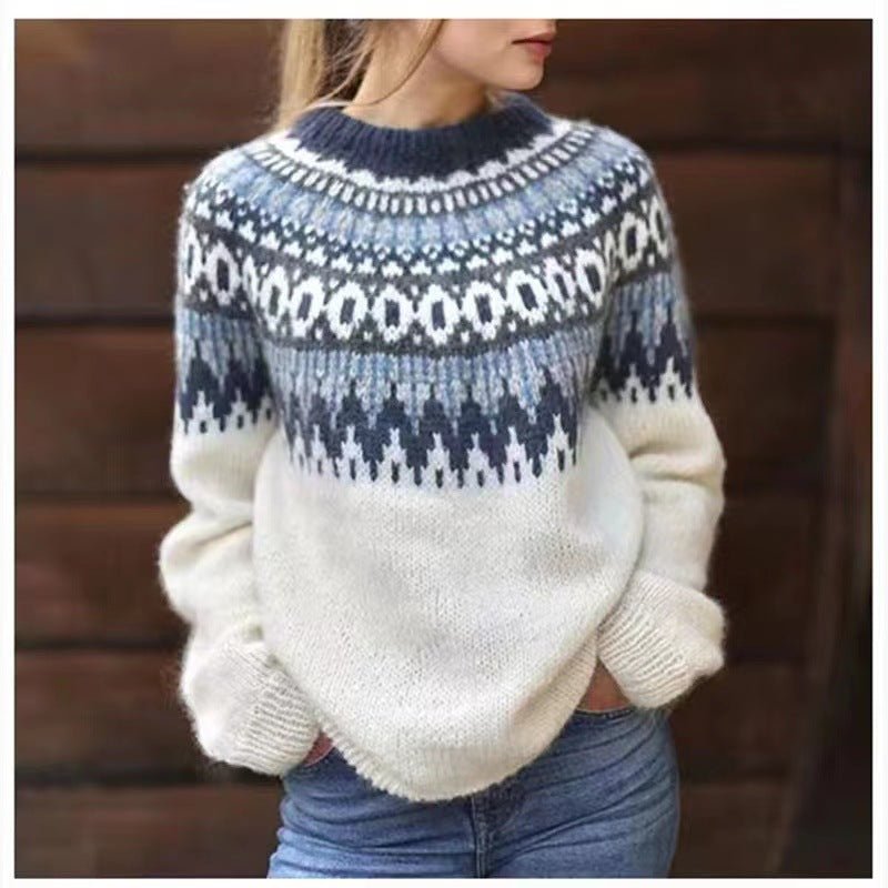 Norsk sweater til kvinder med lange ærmer - Varm og afslappet