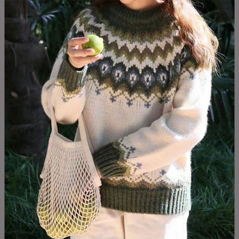 Women's long-sleeve Norwegian sweater - Warm and casual