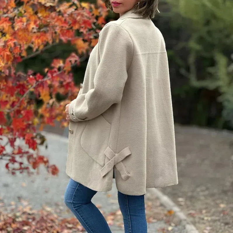 Elegante cappotto lungo in misto lana – Classico cappotto invernale con revers