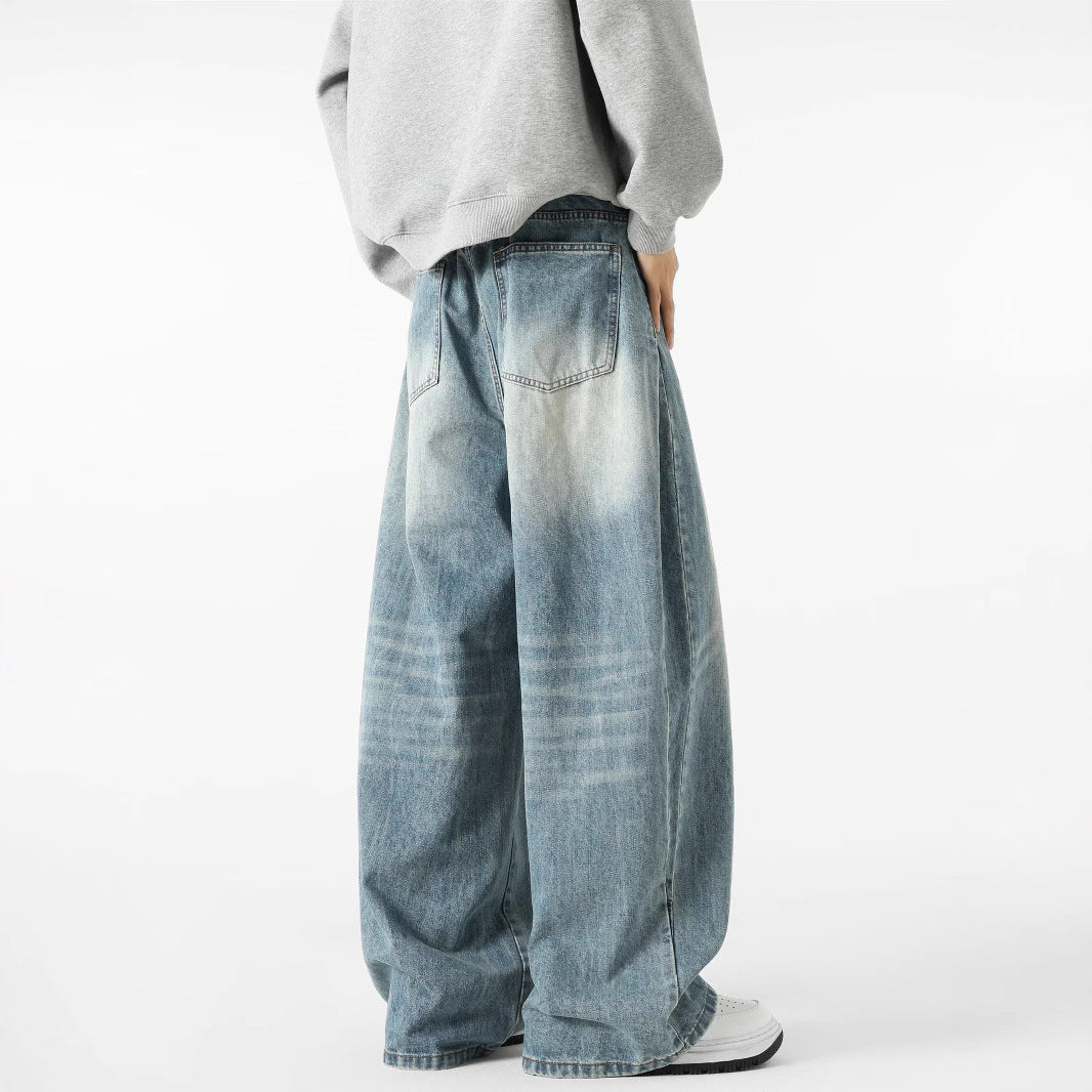 Jeans da uomo a gamba larga ed eleganti – Pantaloni casual in denim