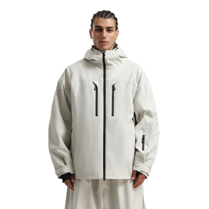 Giacca da sci impermeabile e traspirante da uomo – Cappotto invernale con cappuccio per la neve