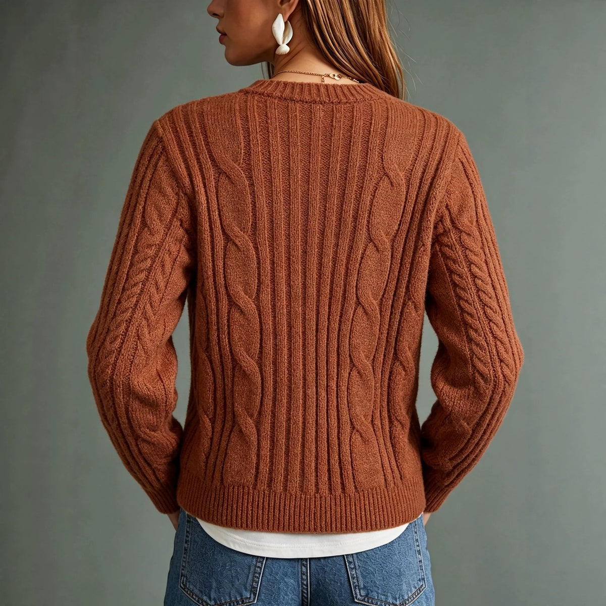 Cardigan trecce donna righe verticali - Vintage e morbido