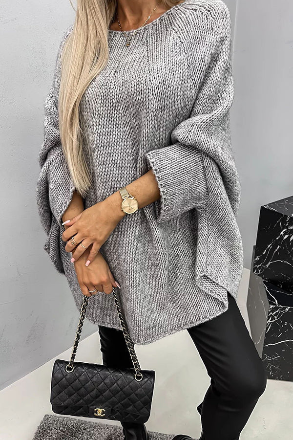 Suéter elegante de mujer con cuello redondo - Suave y refinado