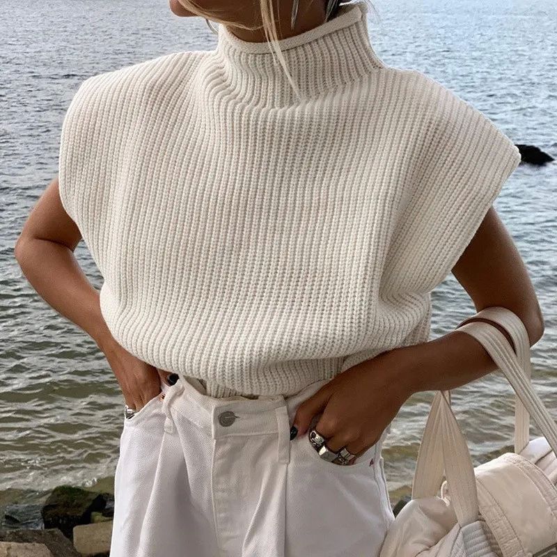 Camiseta de mujer con cuello alto - Ligera e informal