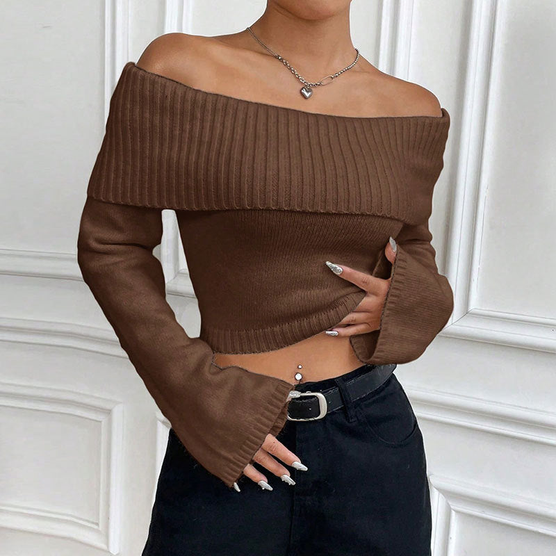 Pull femme épaules dénudées - Ajusté et tendance