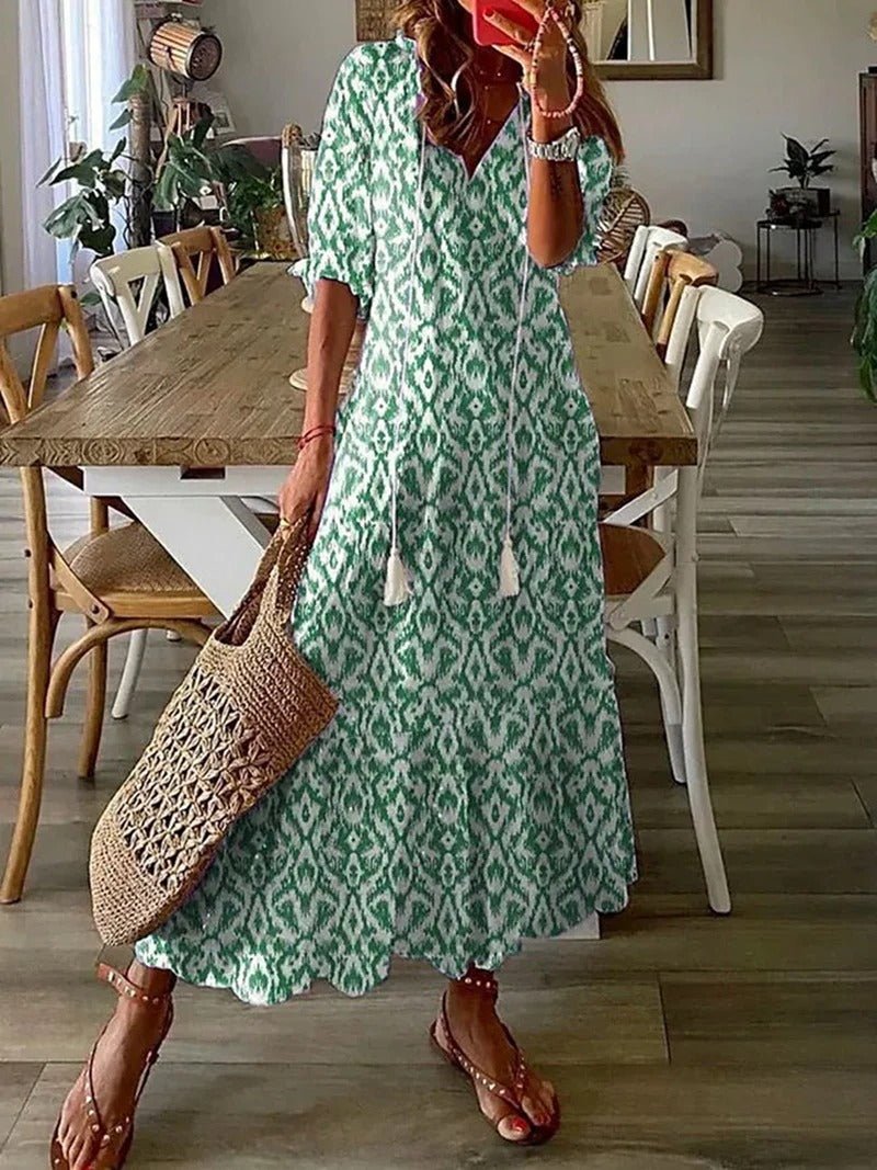 Abito maxi bohémien da donna – Valorizzante e fluido