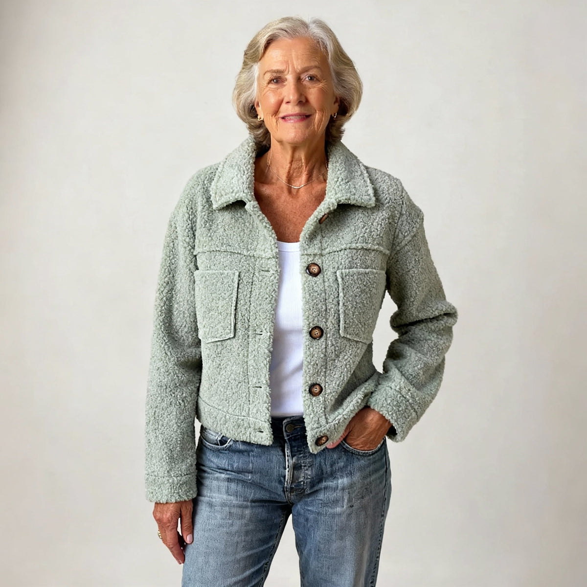 Giacca donna colorata con collo alto - Moderna e leggera
