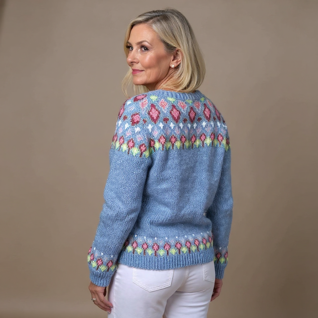 Cárdigan islandés vintage para mujer - Estilo nórdico y cálido