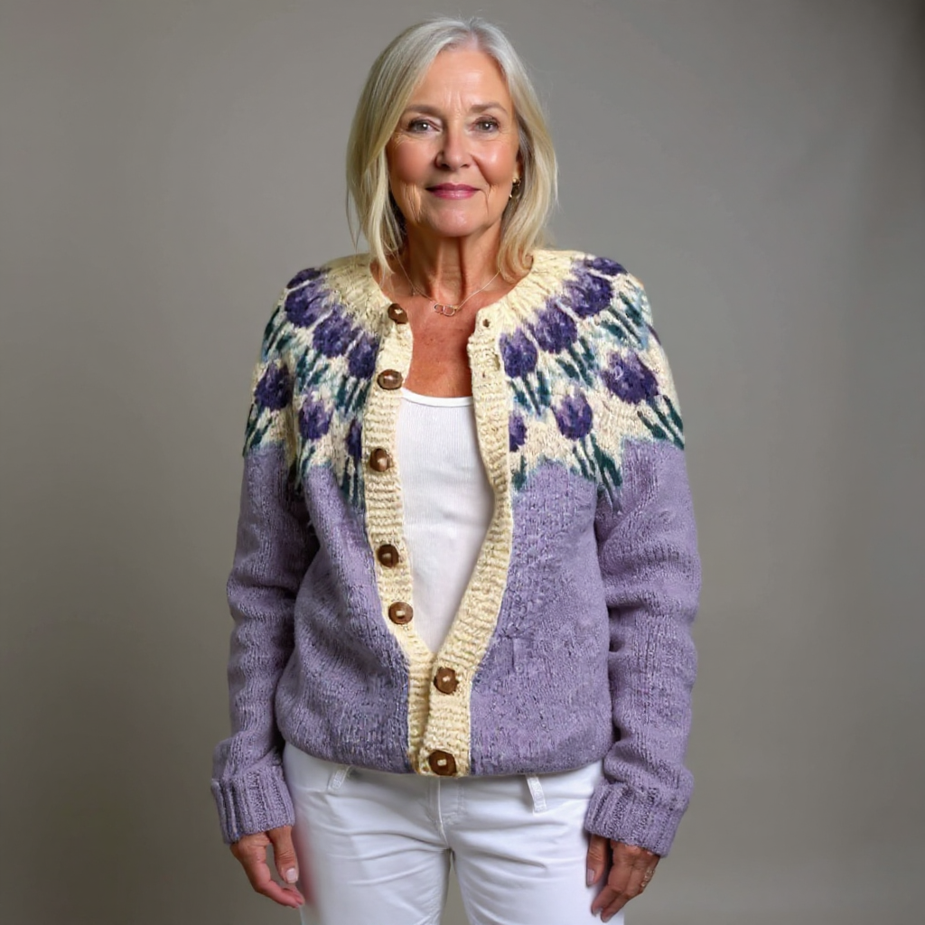 Cardigan Donna Vintage Islandese – Stile Nordico Classico in Morbida Maglia