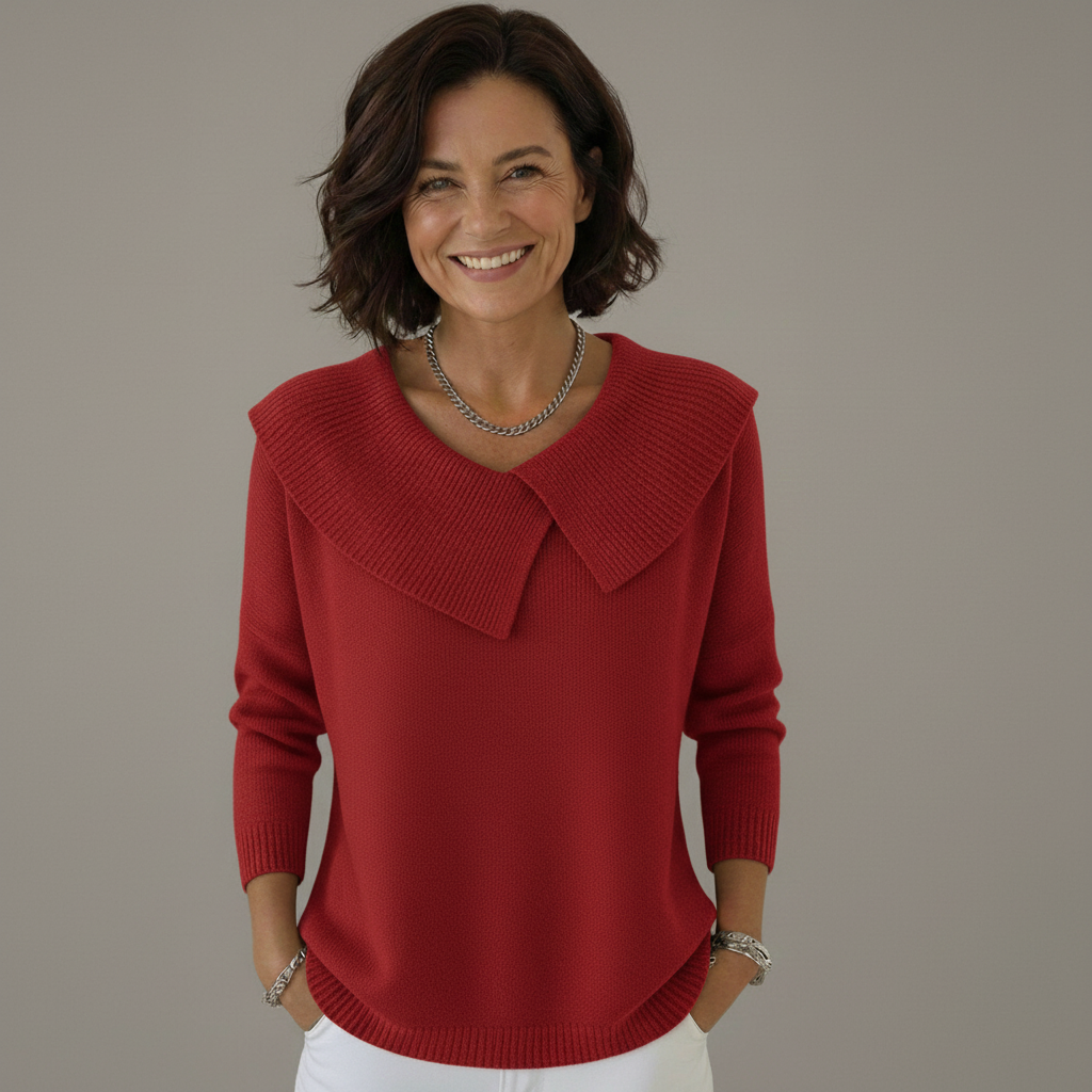 Maglione invernale da donna comodo ed elegante – Maglia con ampio collo da marinaio