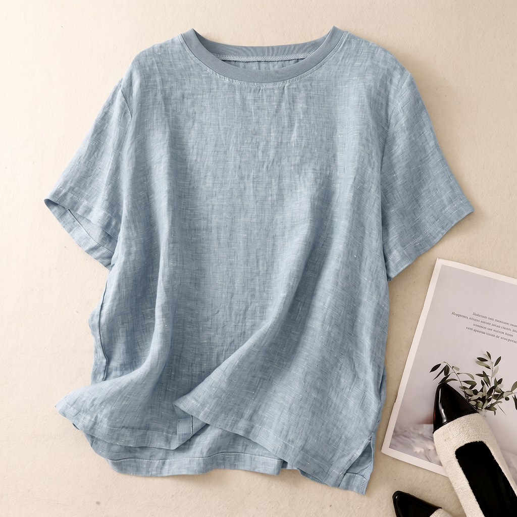 Maglietta da donna in cotone a maniche corte - Leggera e casual