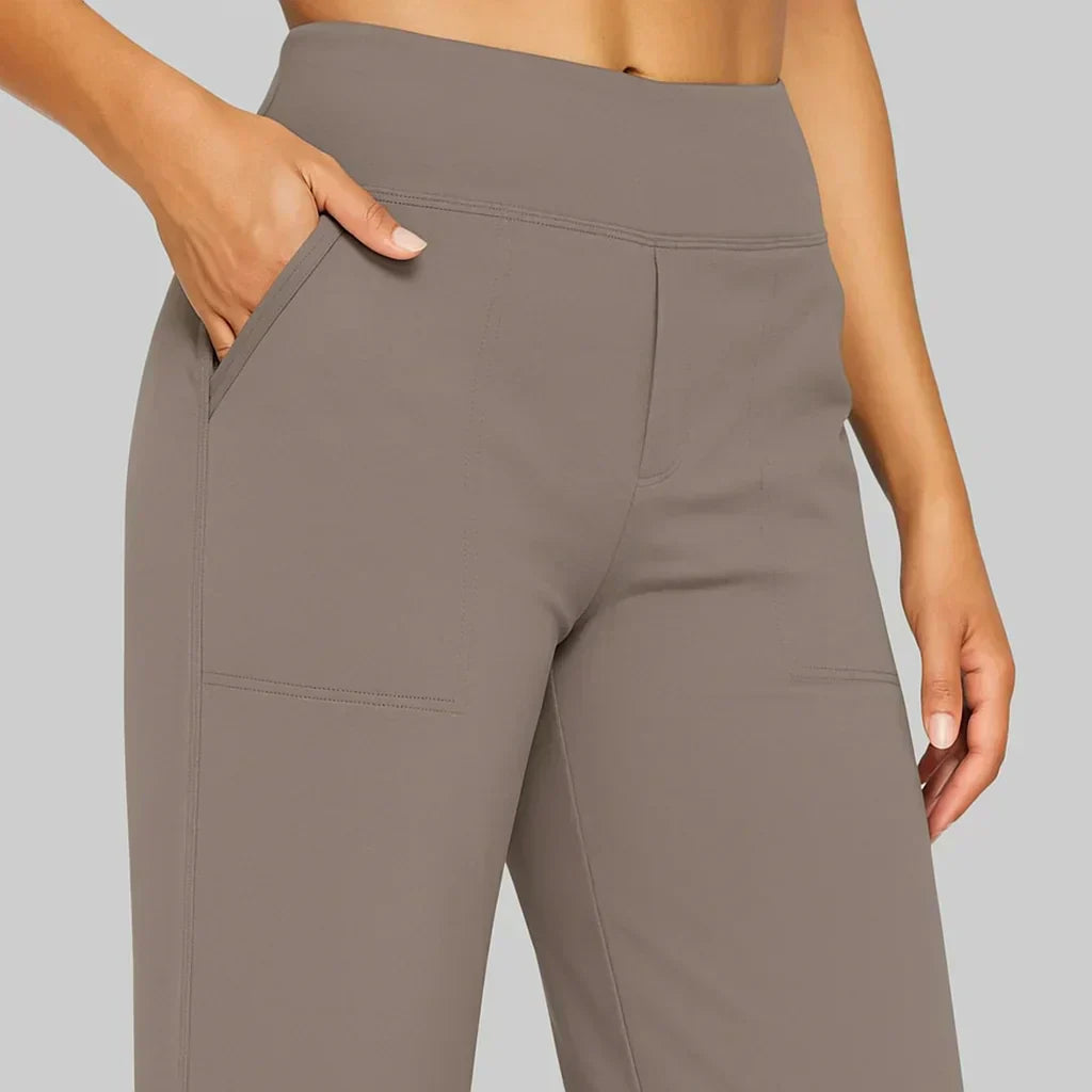 Pantaloni da yoga morbidi ed eleganti da donna - Abbigliamento sportivo a vita alta