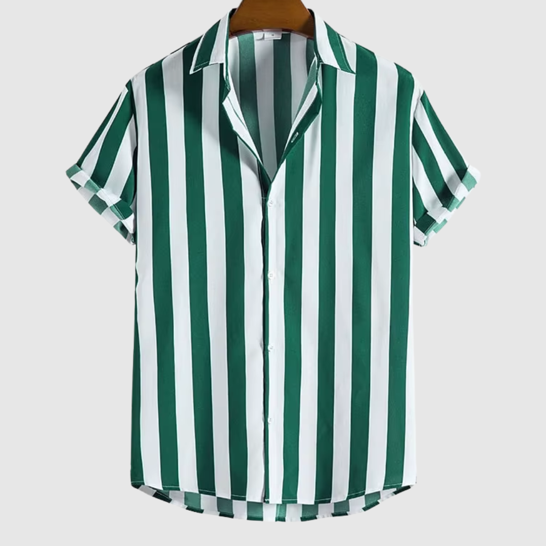 Camicia classica leggera a maniche corte a righe da uomo