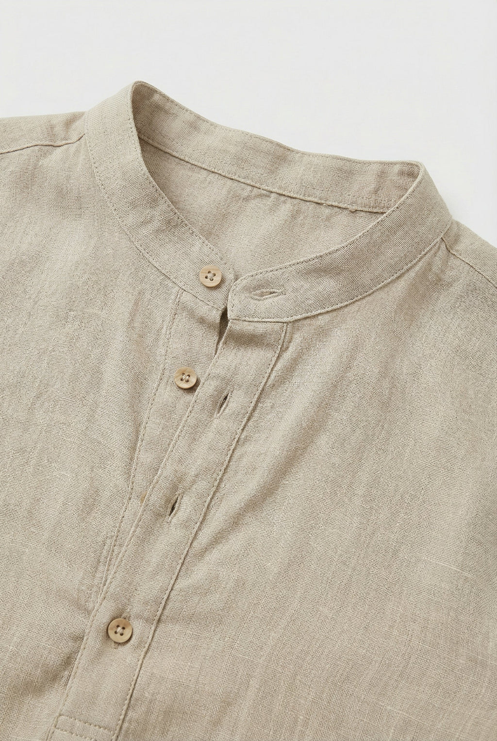 Camicia estiva da uomo in lino – Modello traspirante con maniche arrotolate