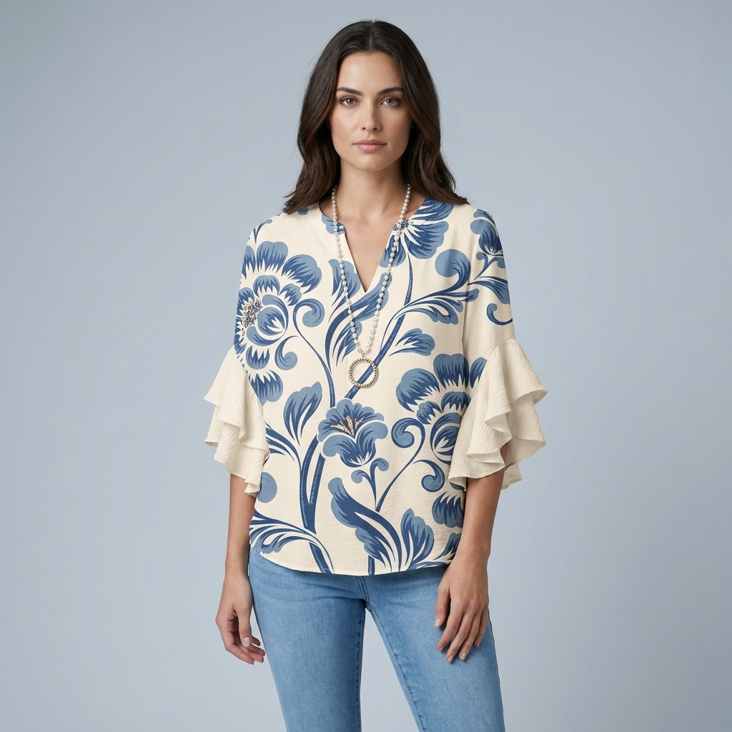 Light and elegant summer women's T-shirt – Fresh and versatile feminine style
