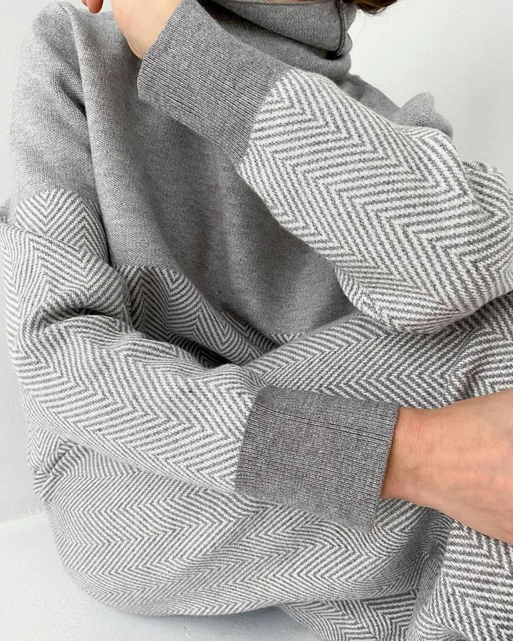 Completo invernale da donna in due pezzi - un completo caldo e confortevole per la casa