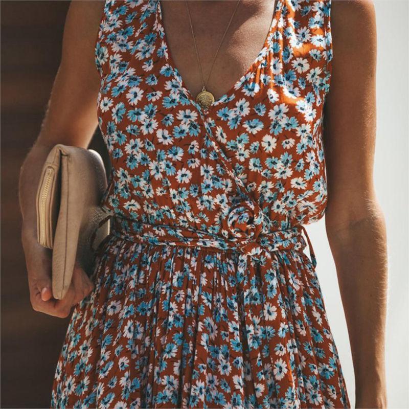 Abito maxi Ibiza floreale chic da donna