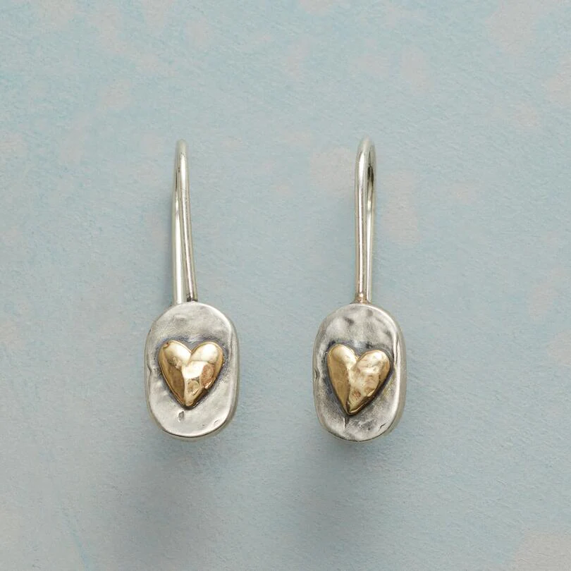 Orecchini Cuore Oro e Argento Donna Lusso – Stile Vintage Elegante e Raffinato.