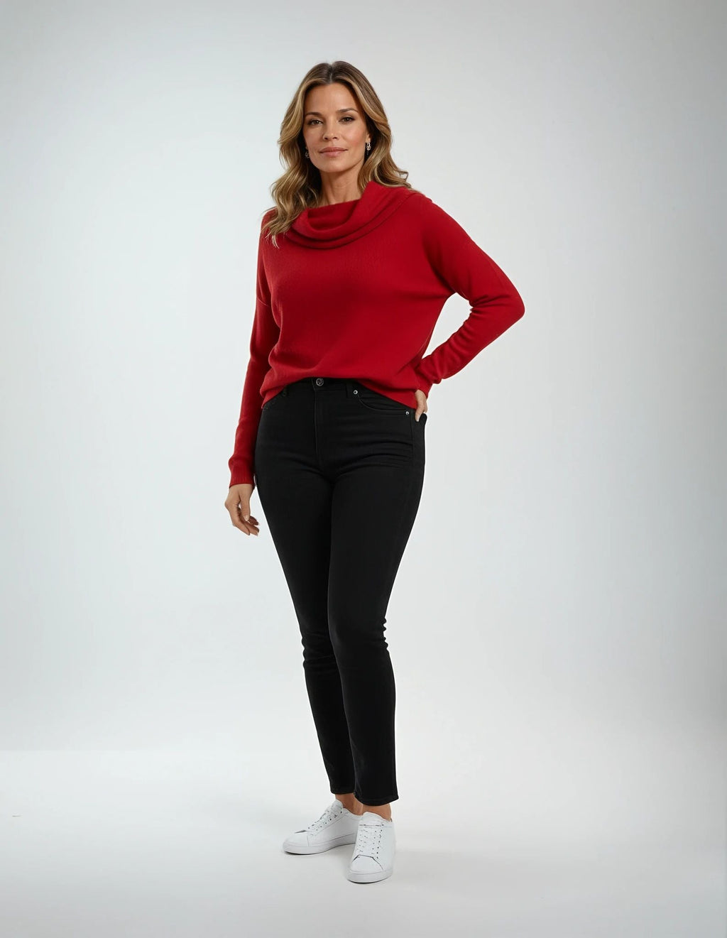 Maglione da donna in maglia ondulata – Elegante e morbido girocollo