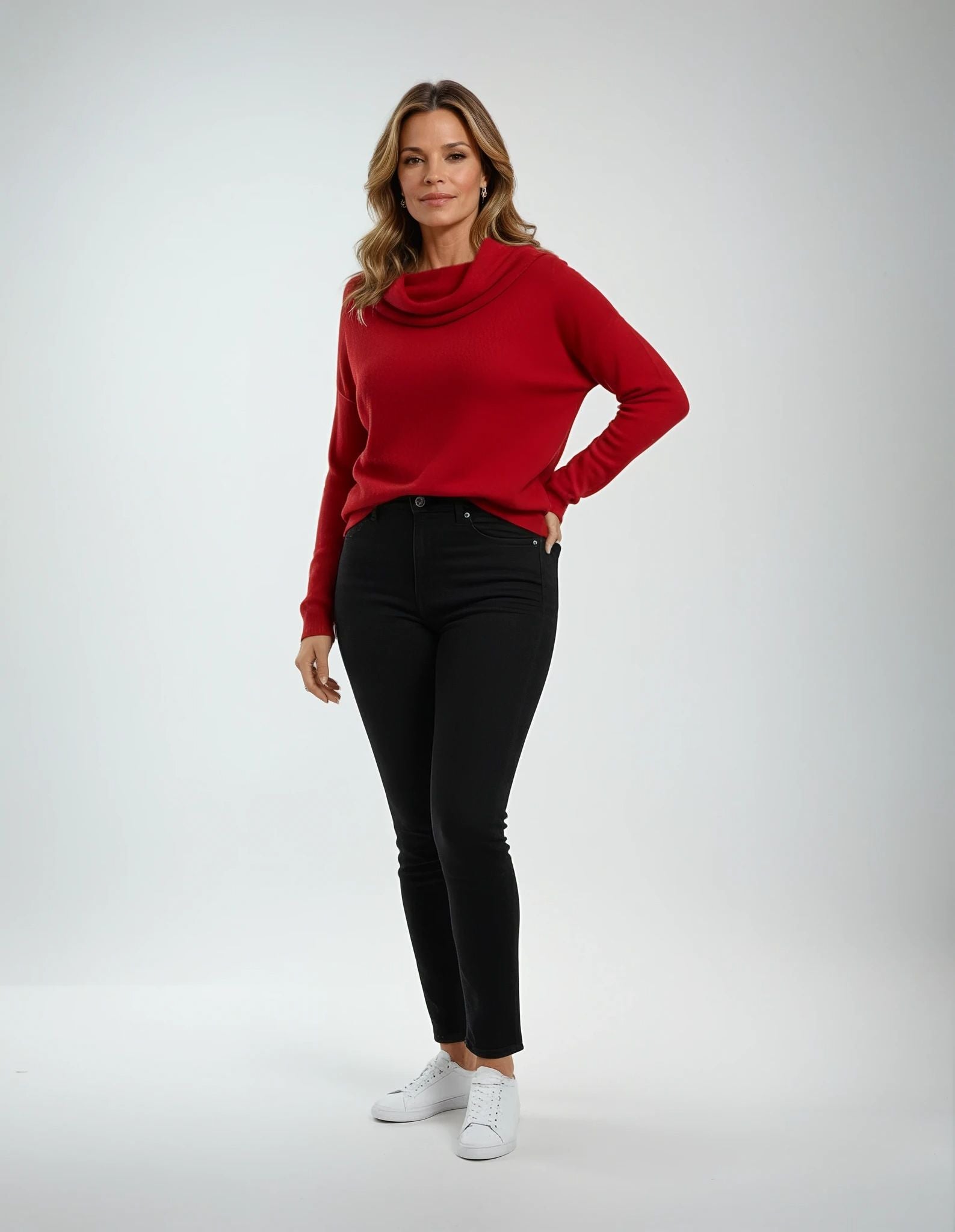 Maglione da donna in maglia ondulata – Elegante e morbido girocollo