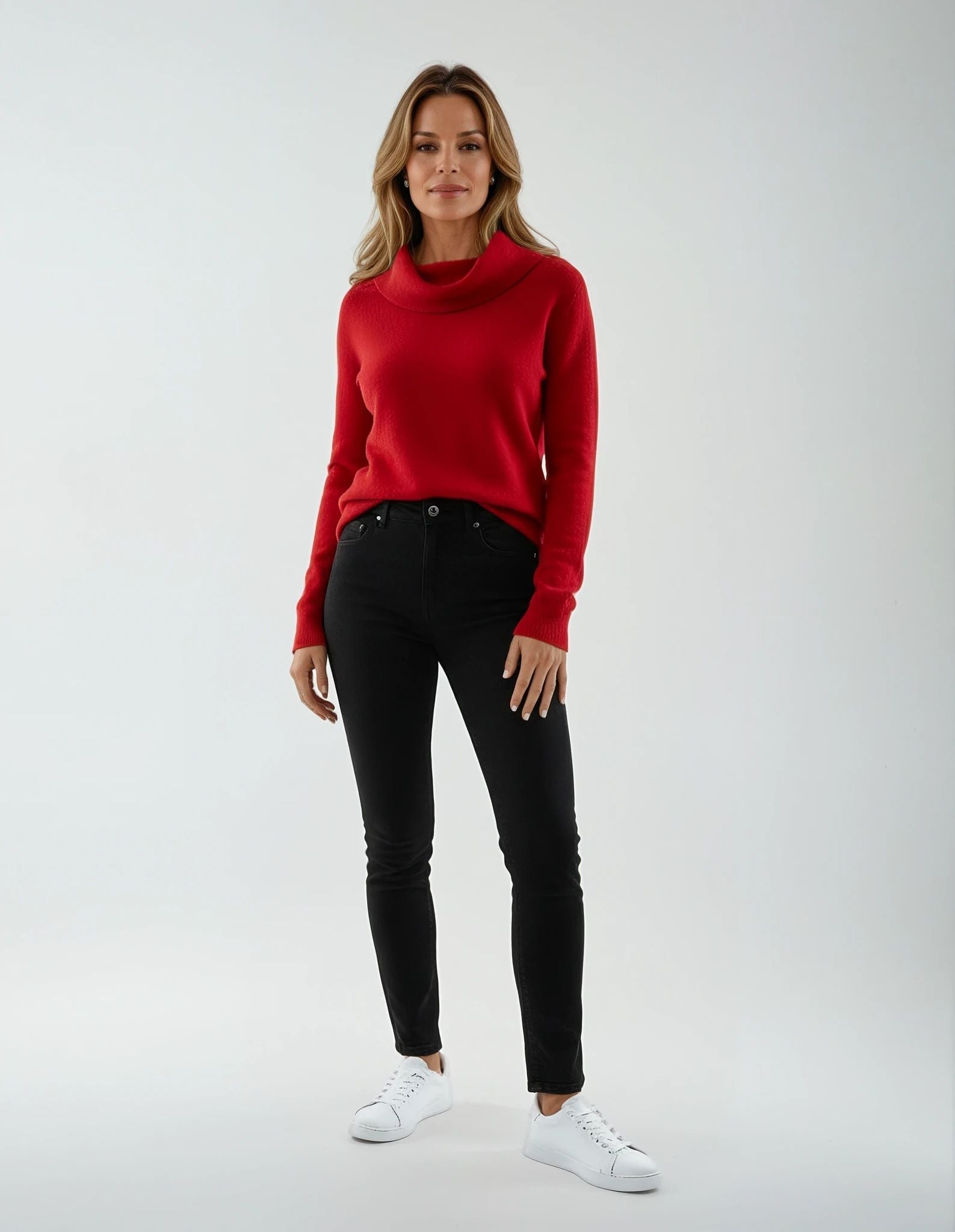 Maglione da donna in maglia ondulata – Elegante e morbido girocollo