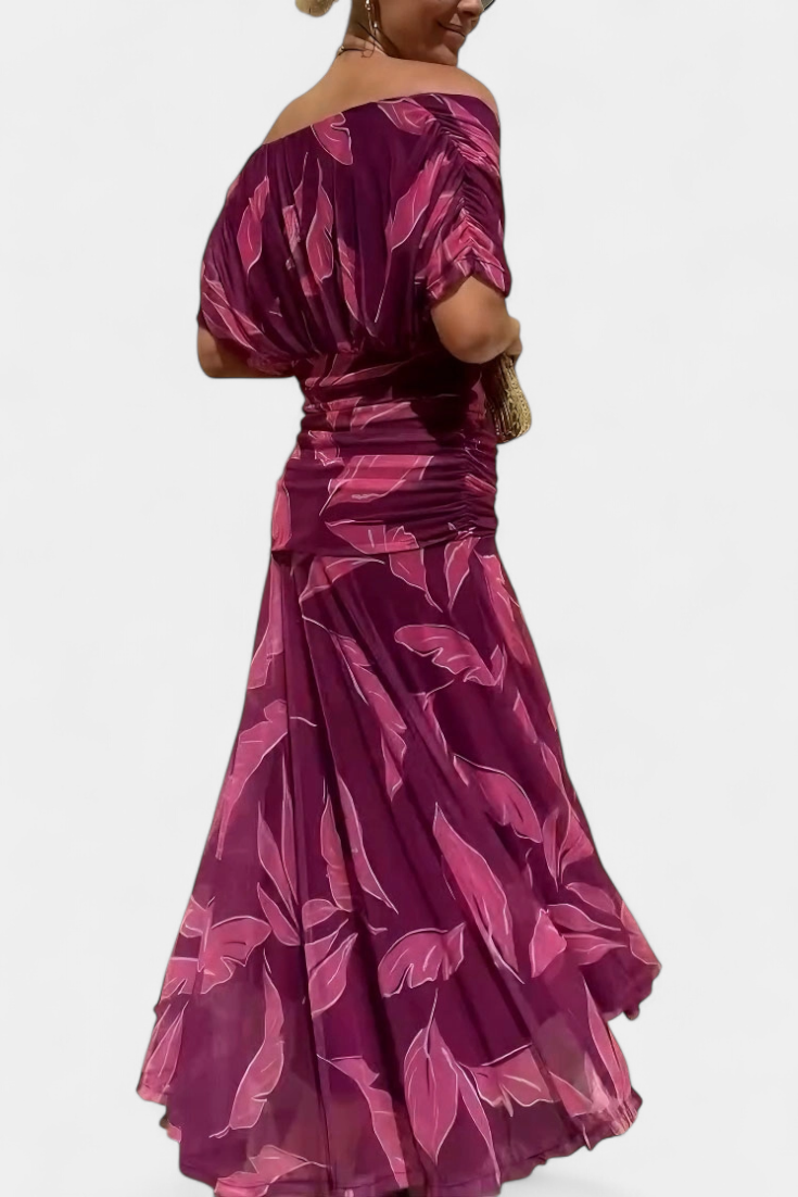 Rebeca Abito Elegante Donna – Stile Serale con Maniche Trasparenti