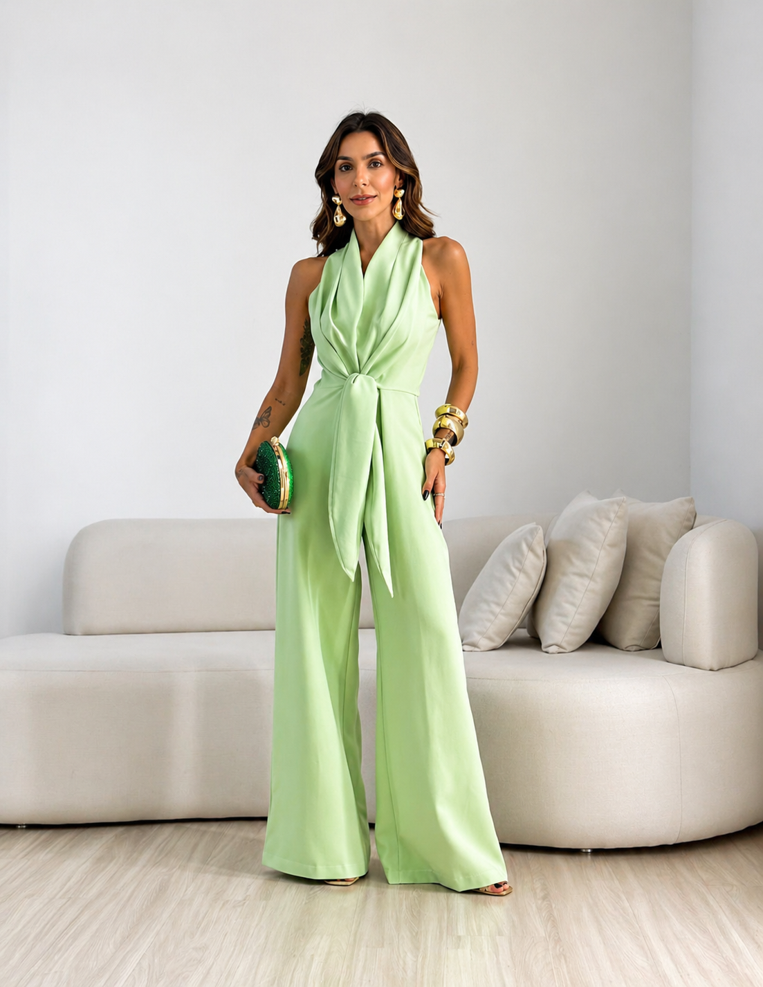 Tuta da donna senza maniche con schiena scoperta - Fluida ed elegante