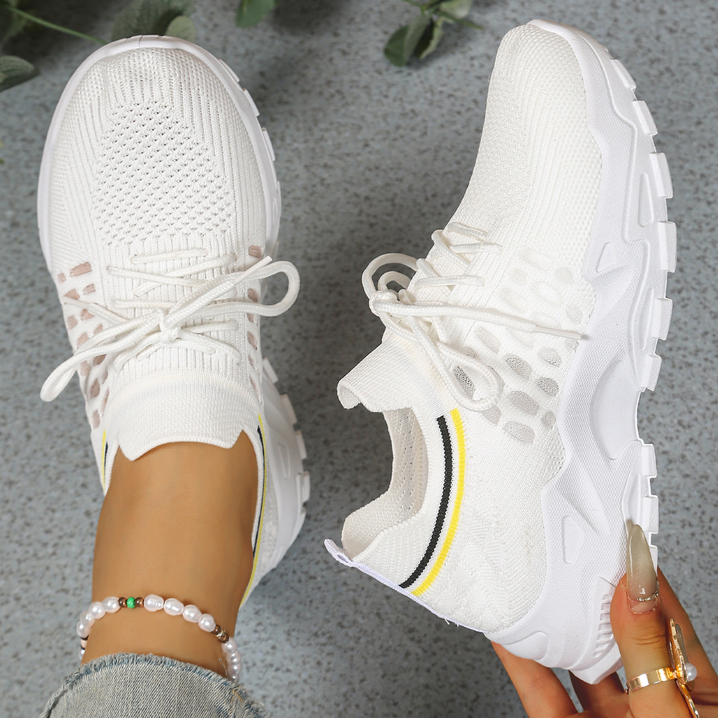 Sneakers donna comfort con supporto plantare – Scarpe da ginnastica traspiranti slip-on per camminata quotidiana