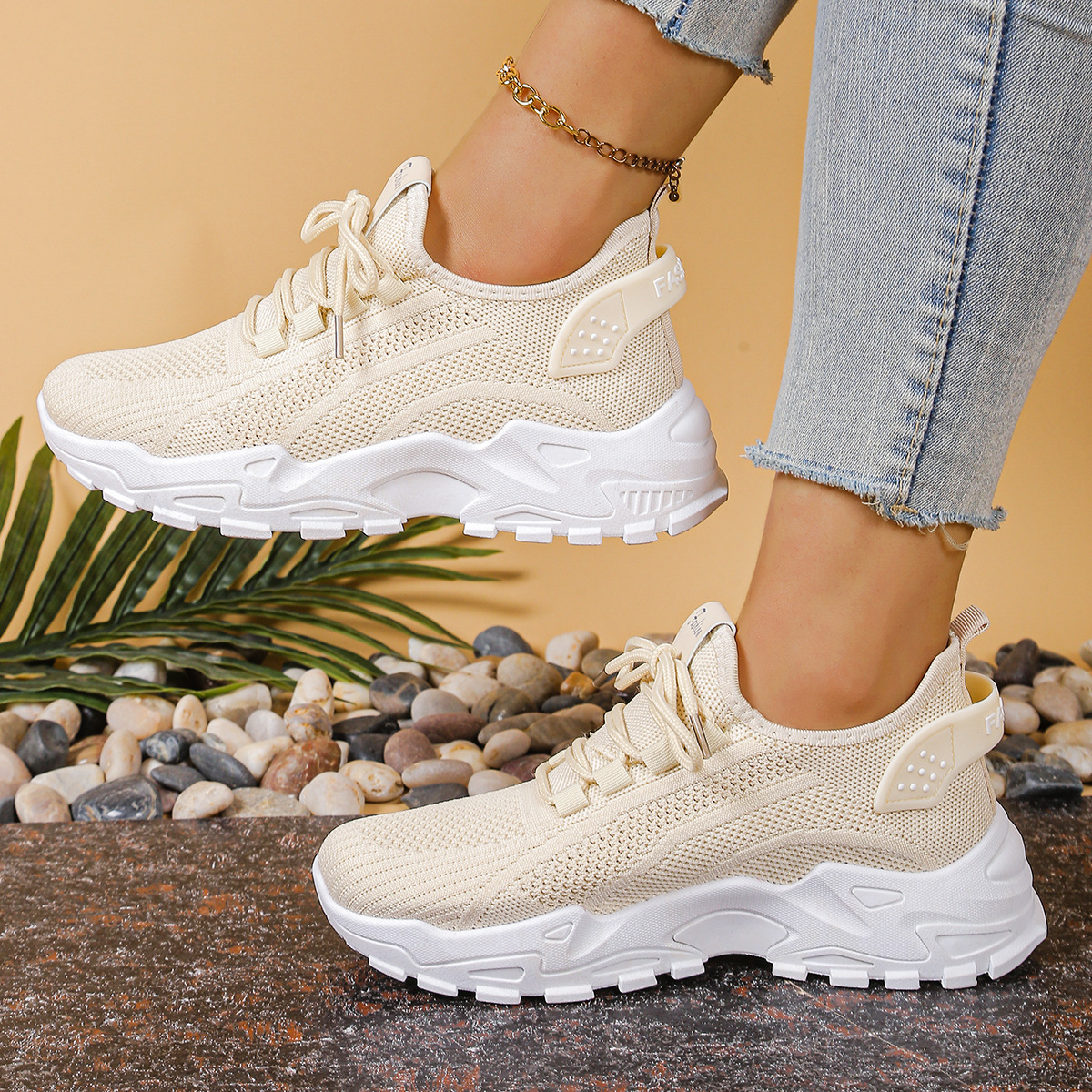 Sneakers donna comfort con supporto plantare – Scarpe da ginnastica traspiranti slip-on per camminata quotidiana