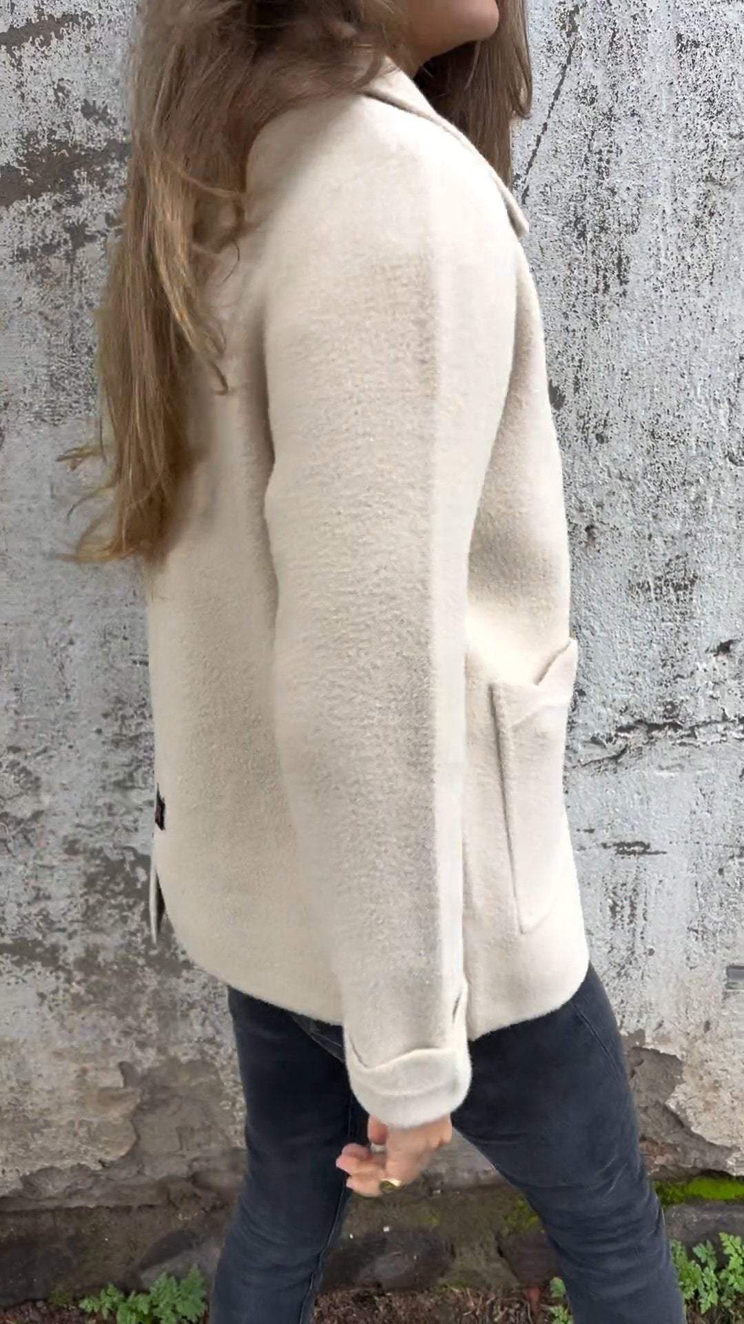 Giacca con cerniera di lusso da donna – Cappotto casual caldo