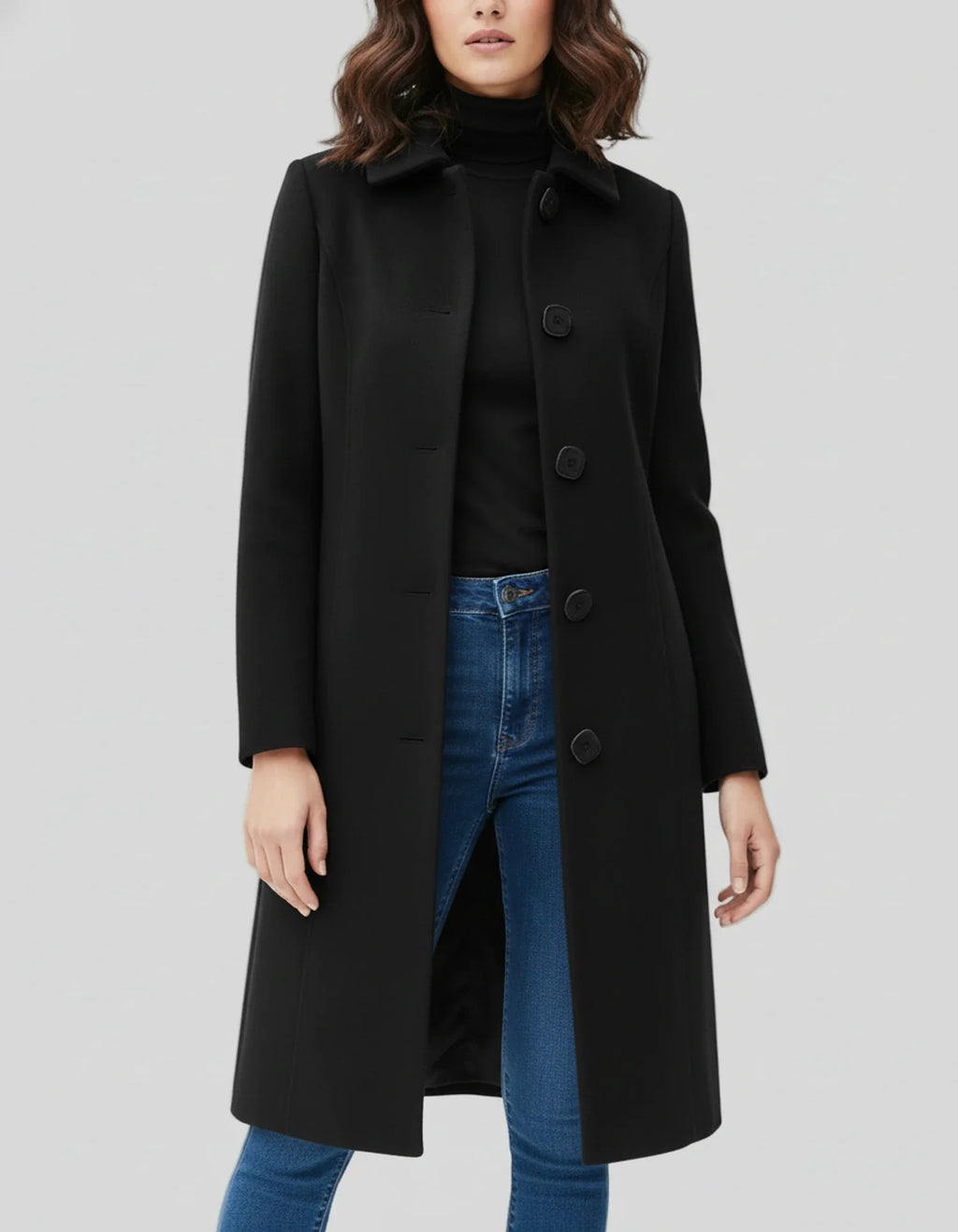 Trench invernale monopetto da donna – Vestibilità casual e calda