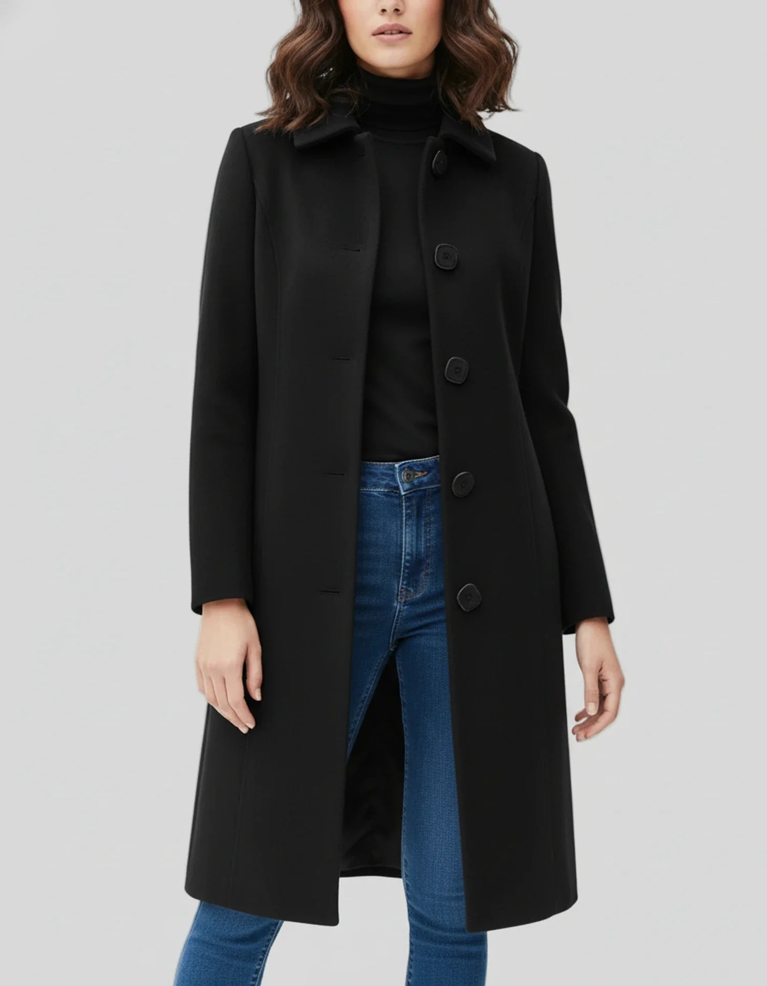 Trench invernale monopetto da donna – Vestibilità casual e calda