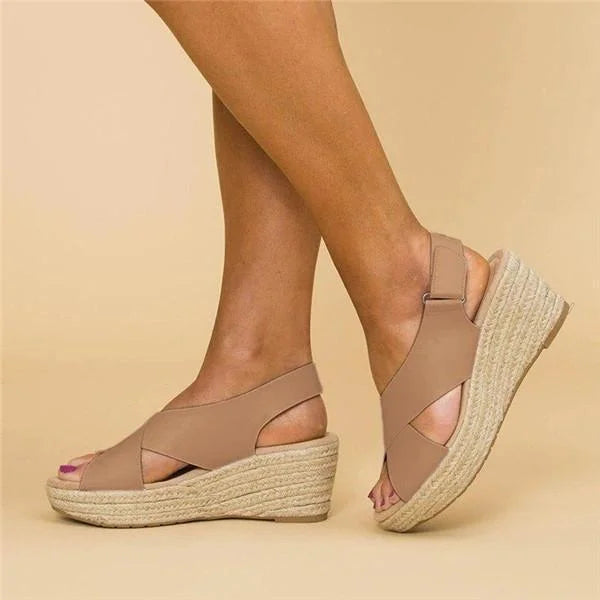 Comode espadrillas con zeppa di supporto per donna