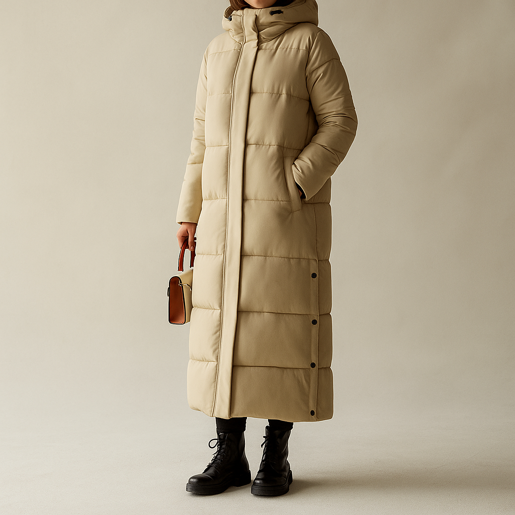 Piumino Lungo Donna Luxe – Stile Invernale Elegante e Caldo
