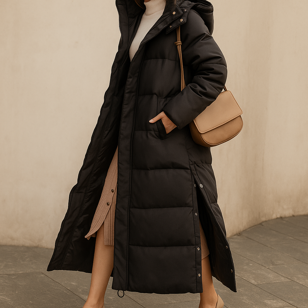 Piumino Lungo Donna Luxe – Stile Invernale Elegante e Caldo