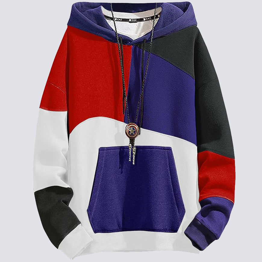 Felpa con cappuccio colorata moderna ed elegante da uomo