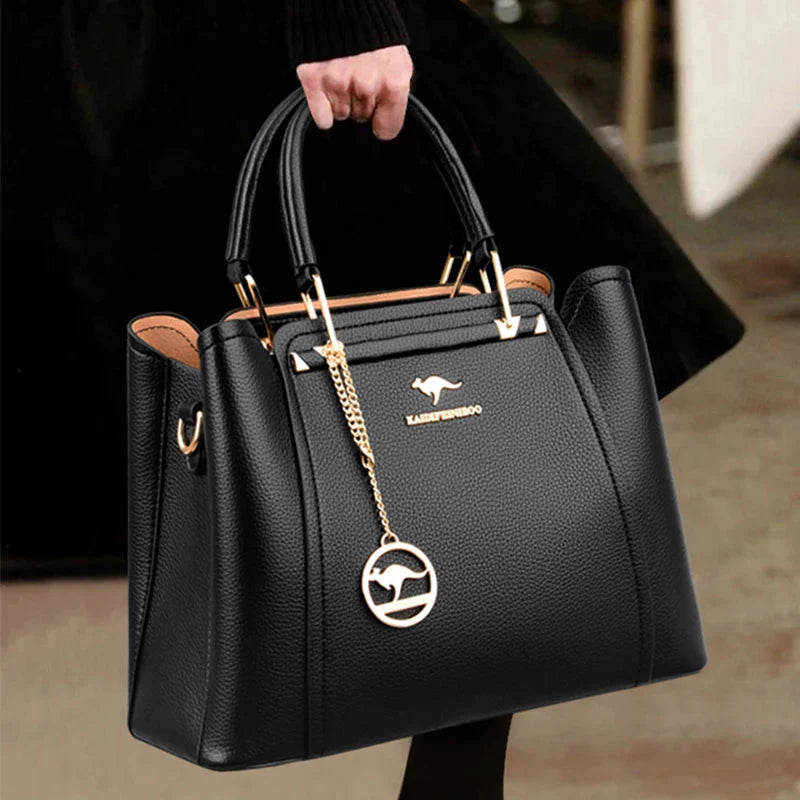 Borsa a tracolla e a spalla di lusso da donna in morbida pelle