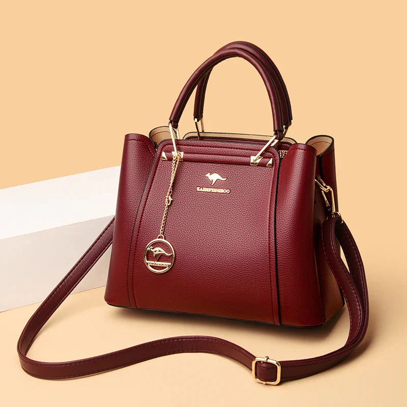 Borsa a tracolla e a spalla di lusso da donna in morbida pelle