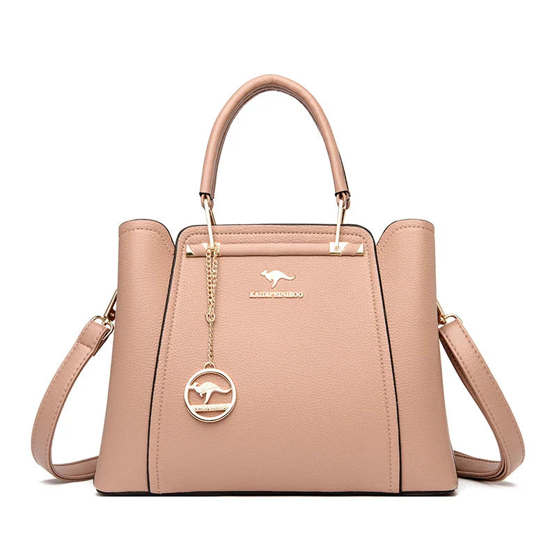 Borsa a tracolla e a spalla di lusso da donna in morbida pelle