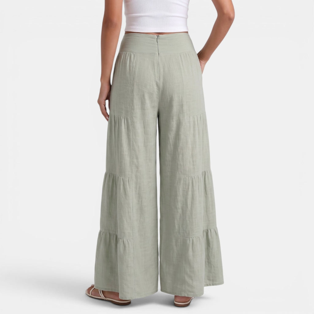 Pantaloni donna in lino ampi e fluidi - Stile estivo leggero ed elegante
