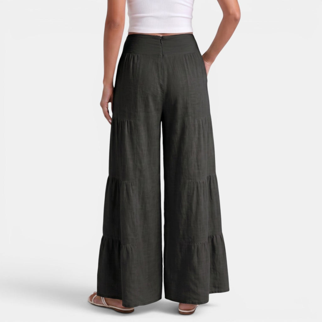 Pantaloni donna in lino ampi e fluidi - Stile estivo leggero ed elegante