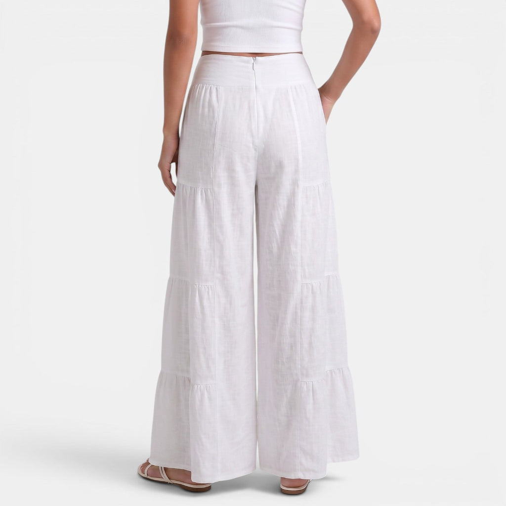 Pantaloni donna in lino ampi e fluidi - Stile estivo leggero ed elegante