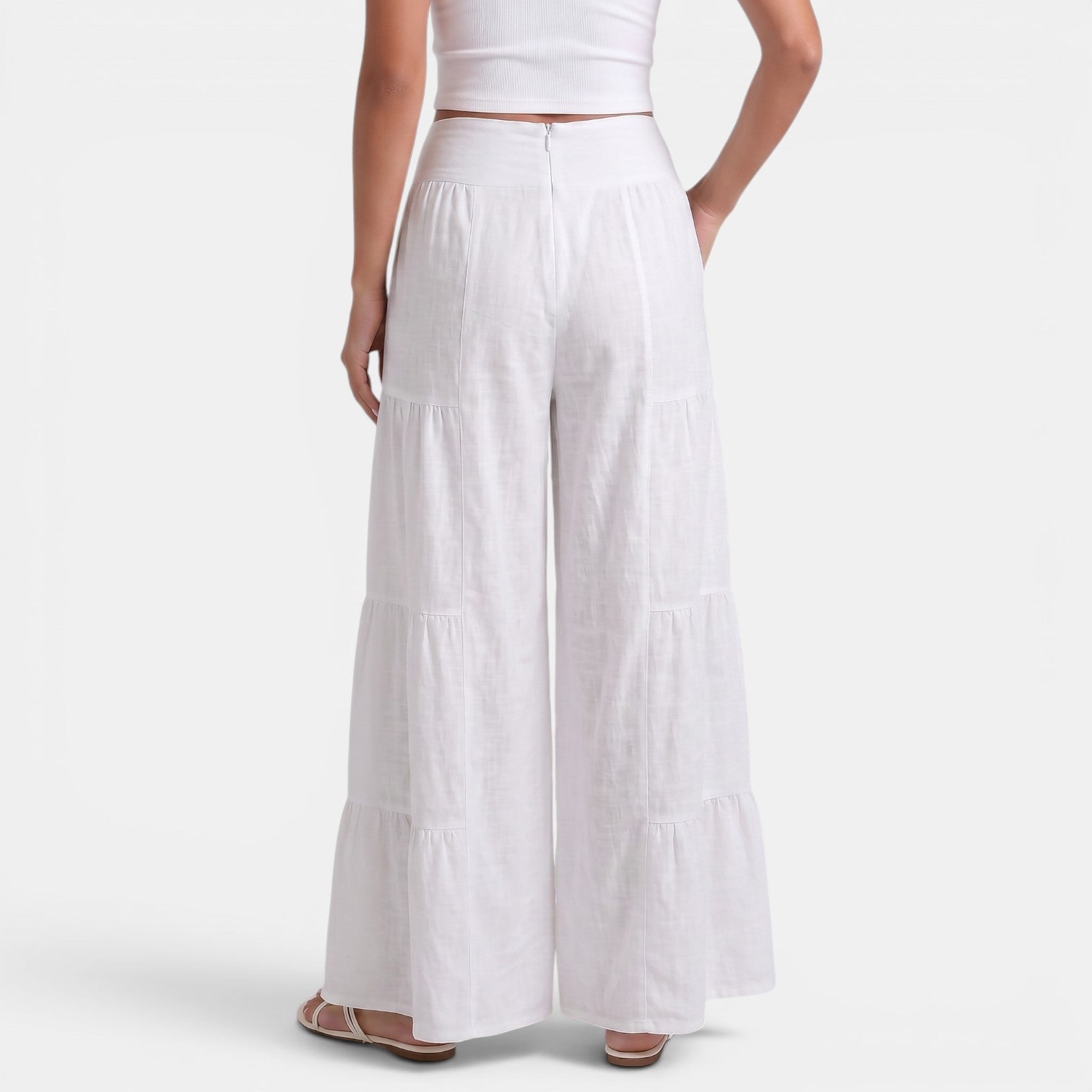 Pantaloni donna in lino ampi e fluidi - Stile estivo leggero ed elegante