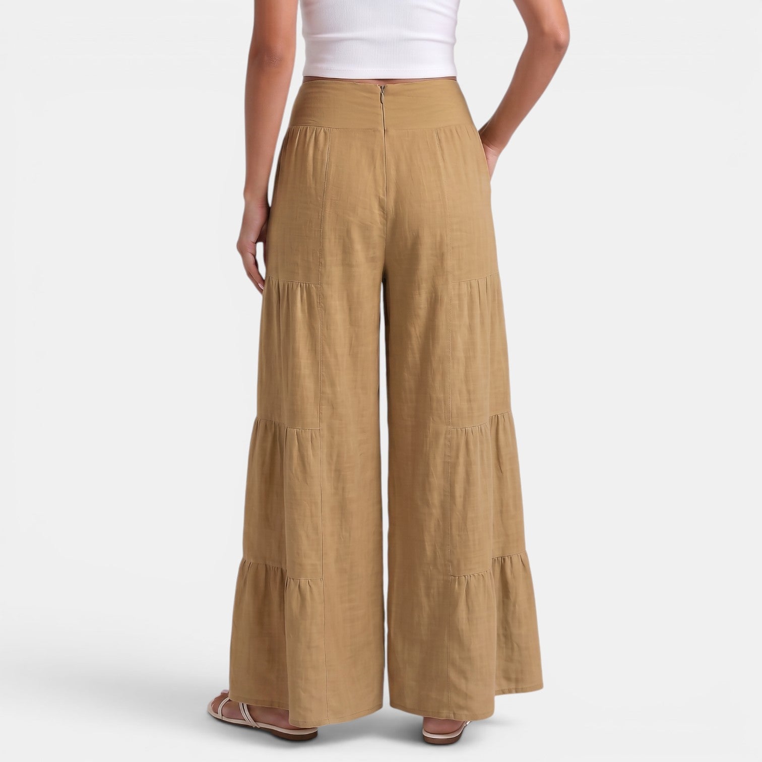 Pantaloni donna in lino ampi e fluidi - Stile estivo leggero ed elegante